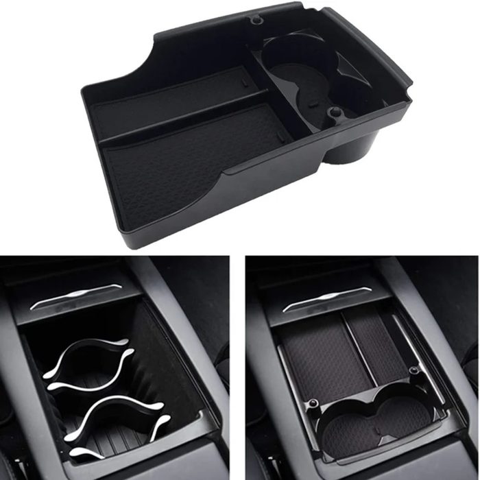 Console Storage with Cup Holder